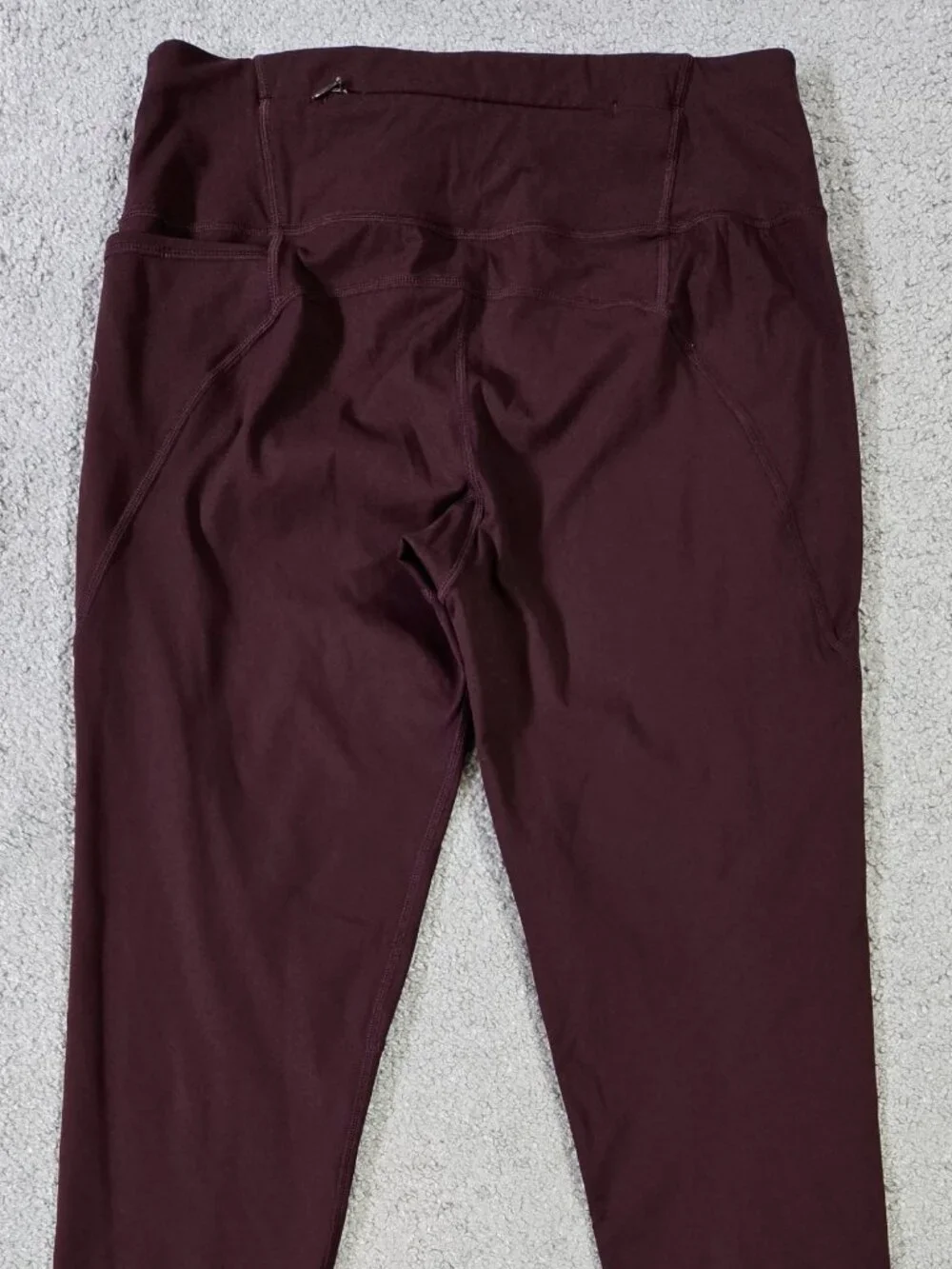 Sweaty Betty The Power Full Length Burgundy Wine Maroon Leggings Pockets